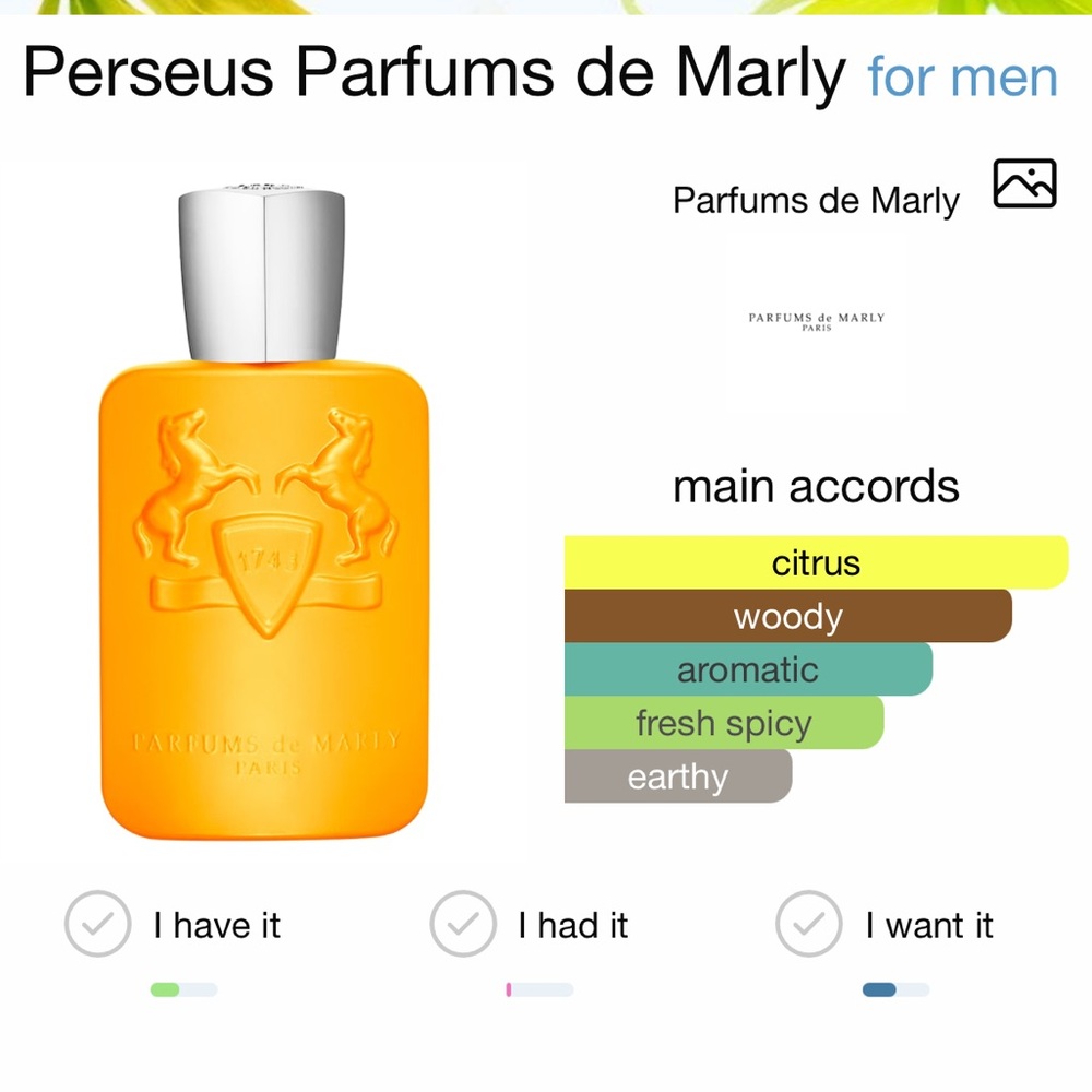 Dapper Extrait inspired by Perseus Parfums de Marly